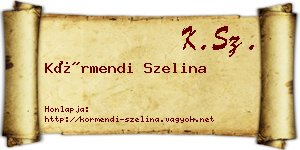 Körmendi Szelina névjegykártya
